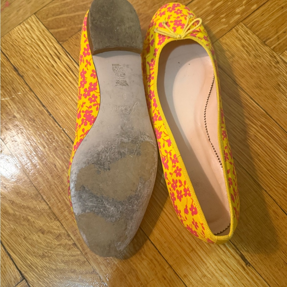 J.Crew Kiki Ballet Flats in Neon Tossed Bouquet - size 9 - Picture 5 of 8
